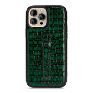 غطاء جوال ايفون 13 برو ماكس مع حامل الاصبع  (ميلانو) - اخضر